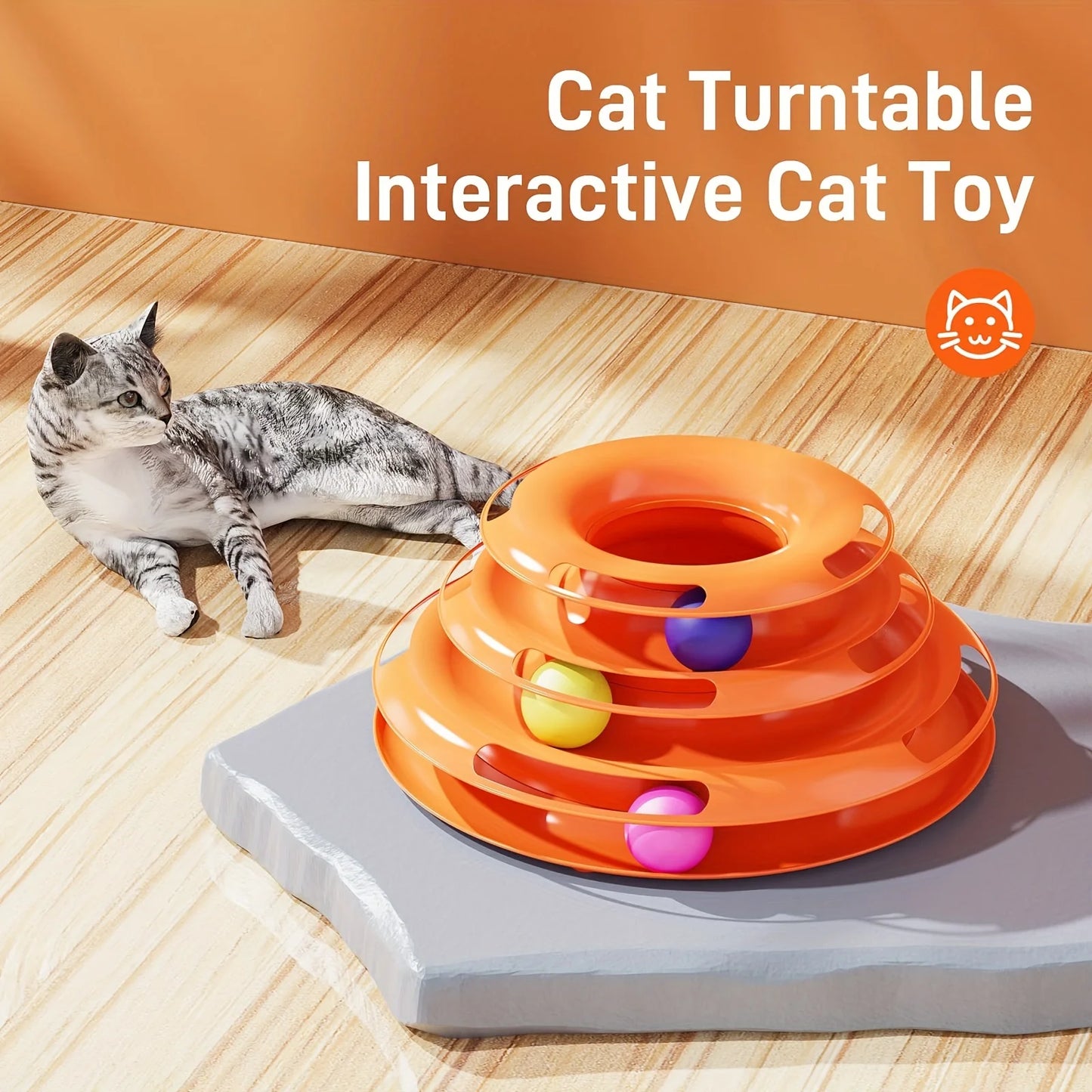 3-Layer Interactive Cat Toy Tower 🐱🎯🌈