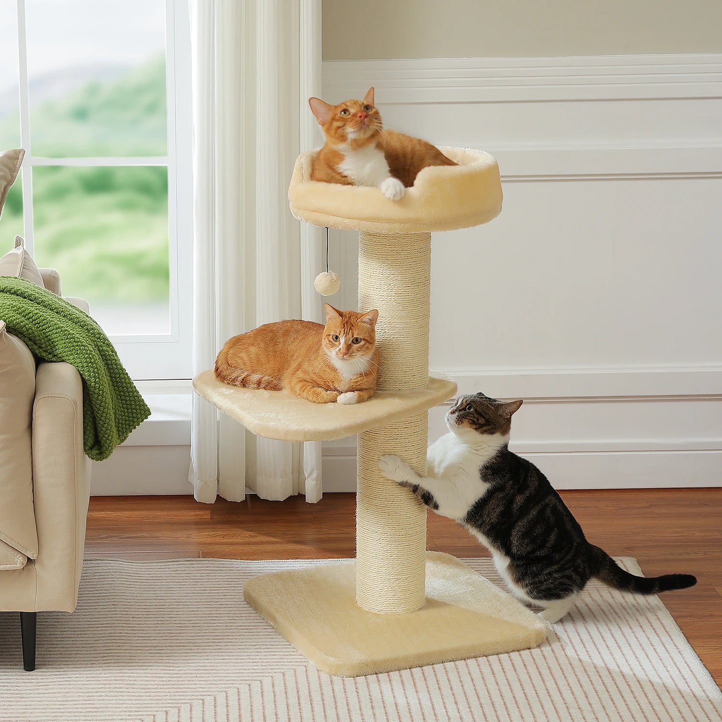 Cat Tree Cat Tower with Super Thick Scratching