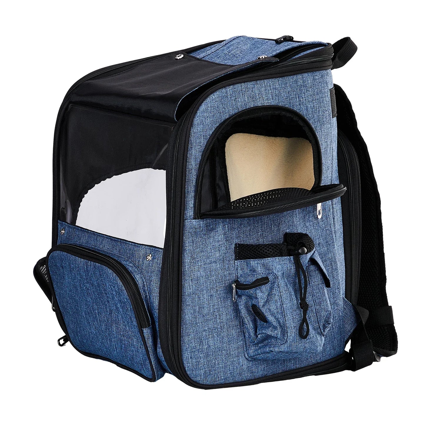 pet bag is portable and breathable when going out. The pet goes out with a backpack and a large-capacity expandable