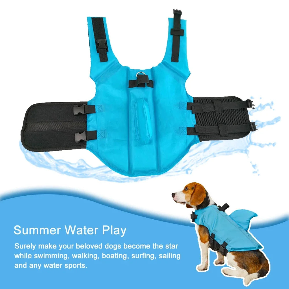 Shark Fin Dog Life Jacket 🦈🐶🦺