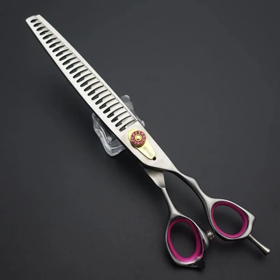 Professional Dog Grooming Shears Set Dogs Straight thinning Curved scissors chunkers Scissorswith comb in 1 Set for Righthanded