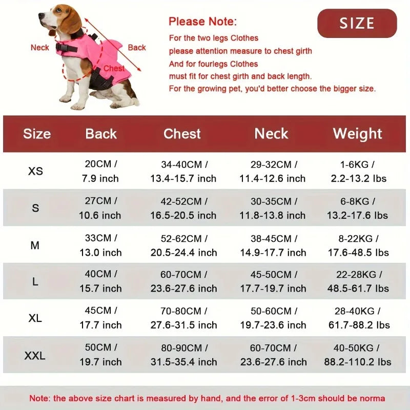 Shark Fin Dog Life Jacket 🦈🐶🦺