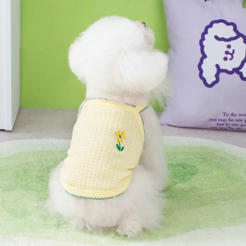 Pet Suspenders Puppy Clothes Thin Cooling Dog Summer Vest Small Dog Shirt Breathable Mesh Cat Clothing Chihuahua Bichon T Shirts