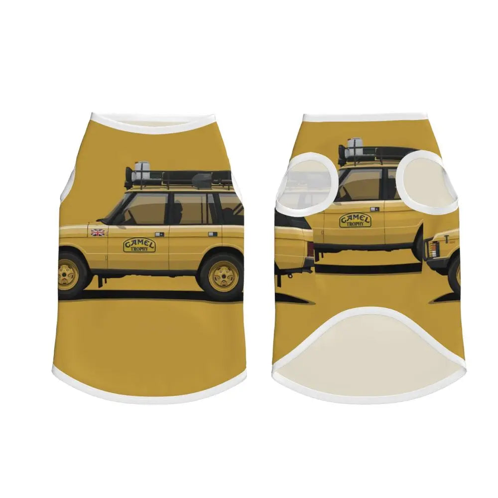 Personalized Camel Trophy Dogs Clothes Breathable Soft Pet Vests Large Dog Jacket Pet Accessories
