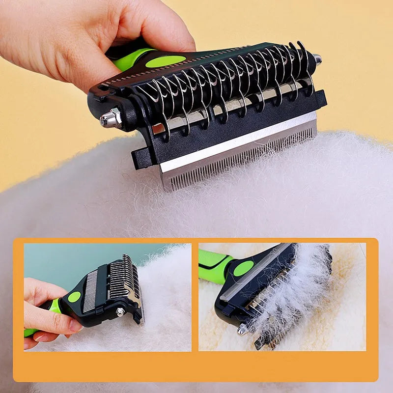 Dog Brush Knife Dog Comb Pet Hair Remover Foldable Combs for Dog Hair Knot Clean Pet Grooming Massage Cat Brush Pets Accessories