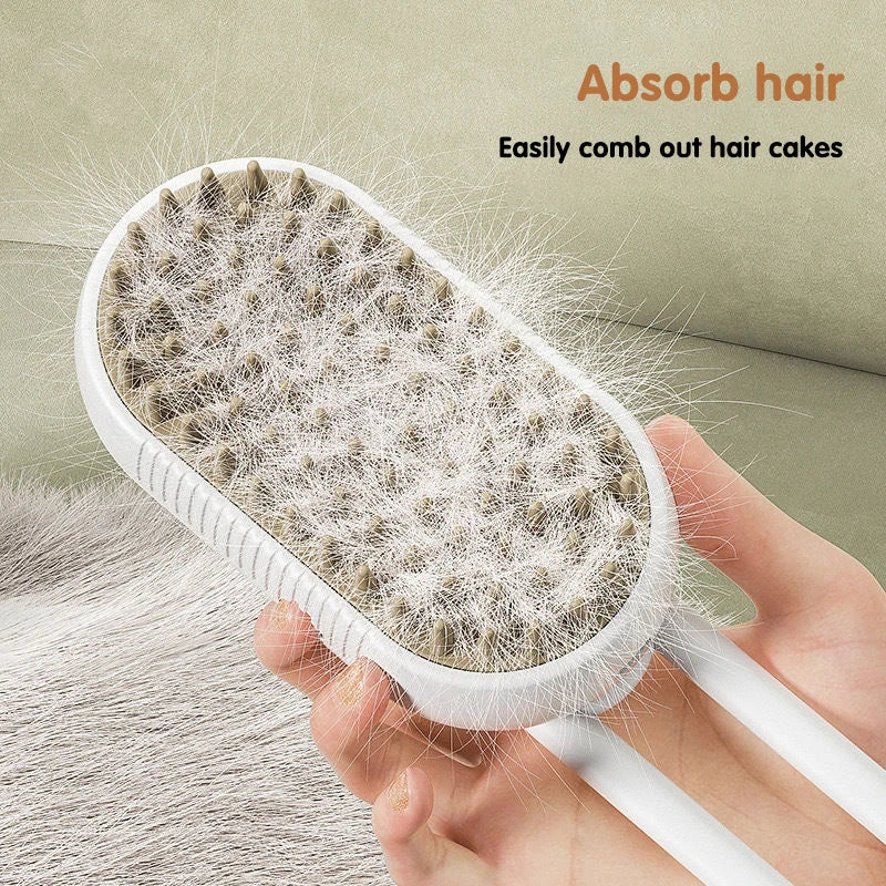 Electric Steam Pet Brush 🐾⚡
