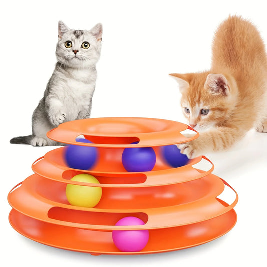 3-Layer Interactive Cat Toy Tower 🐱🎯🌈