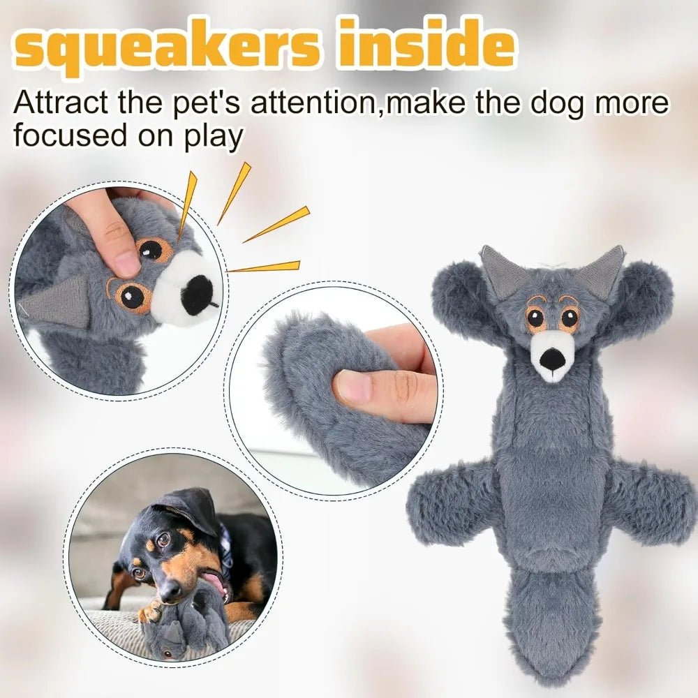 S10 Pcs Dog Squeaky Toys No Stuffing Crinkle Pet Toy for Aggressive Chewers