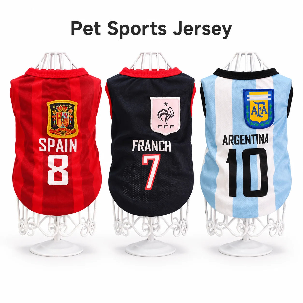 Breathable Mesh Dog Sports Jersey, Lightweight Pet Football Shirt for Small & Medium Dogs, Summer Puppy Vest Clothing for Teddy,