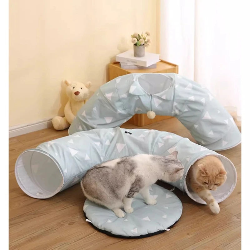 New Cat Tunnel Foldable Circular Cat Nest Cushion