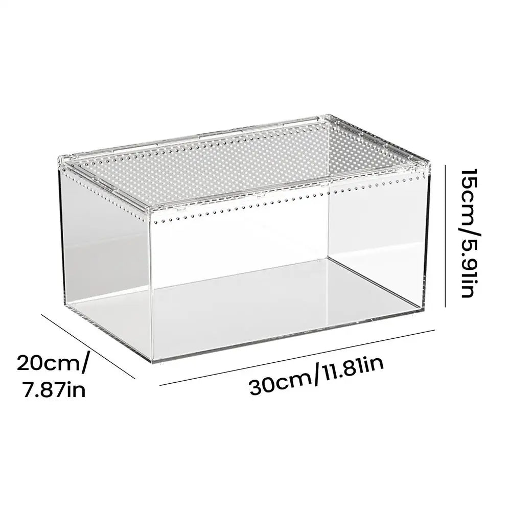 Spider Enclosure Transparent Reptile Terrarium Tank Habitat with Ventilation for Tarantula Gecko Snake Frog Scorpion Lizard