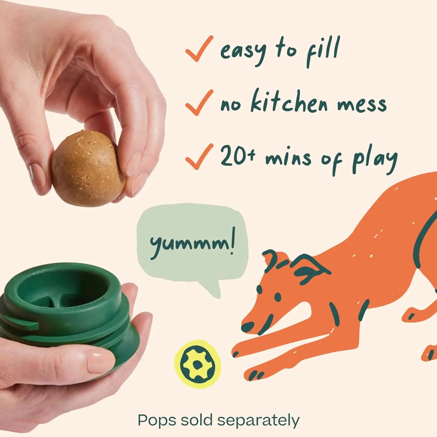 Interactive Dog Ball Toy for Medium to Large Dogs, Long-Lasting and Low-Mess Design to Keep Pets Busy