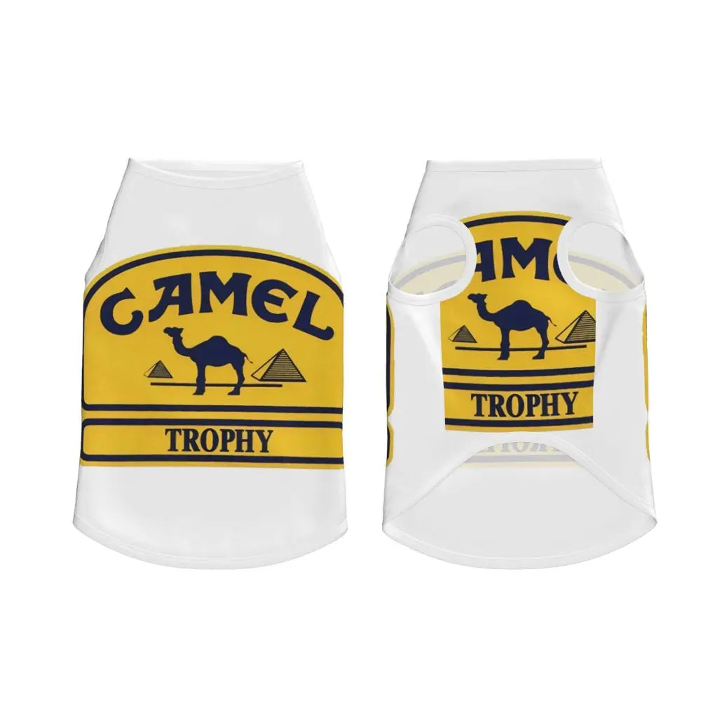 Personalized Camel Trophy Dogs Clothes Breathable Soft Pet Vests Large Dog Jacket Pet Accessories