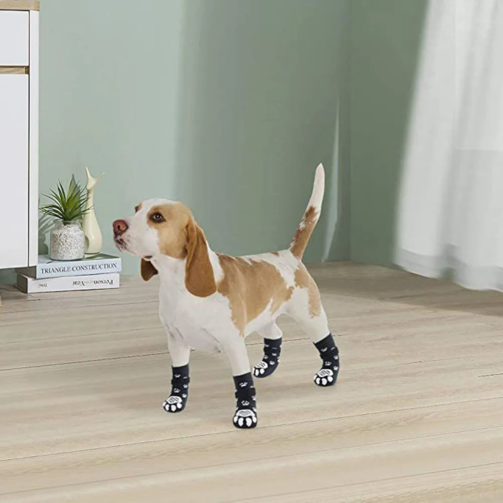 Anti Slip Dog Socks Dog Grip Socks with Straps Traction Control for Indoor on Hardwood Floor