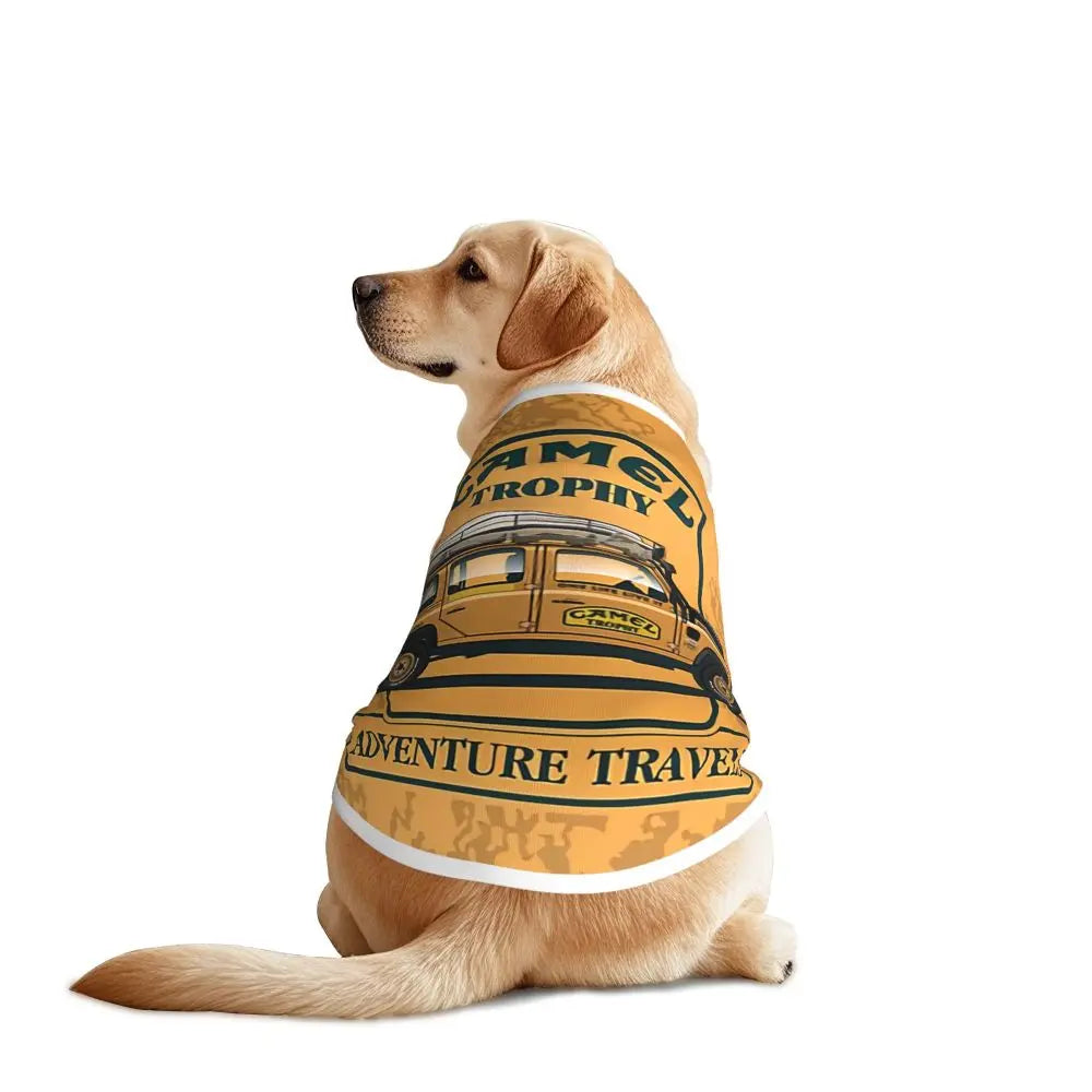 Personalized Camel Trophy Dogs Clothes Breathable Soft Pet Vests Large Dog Jacket Pet Accessories