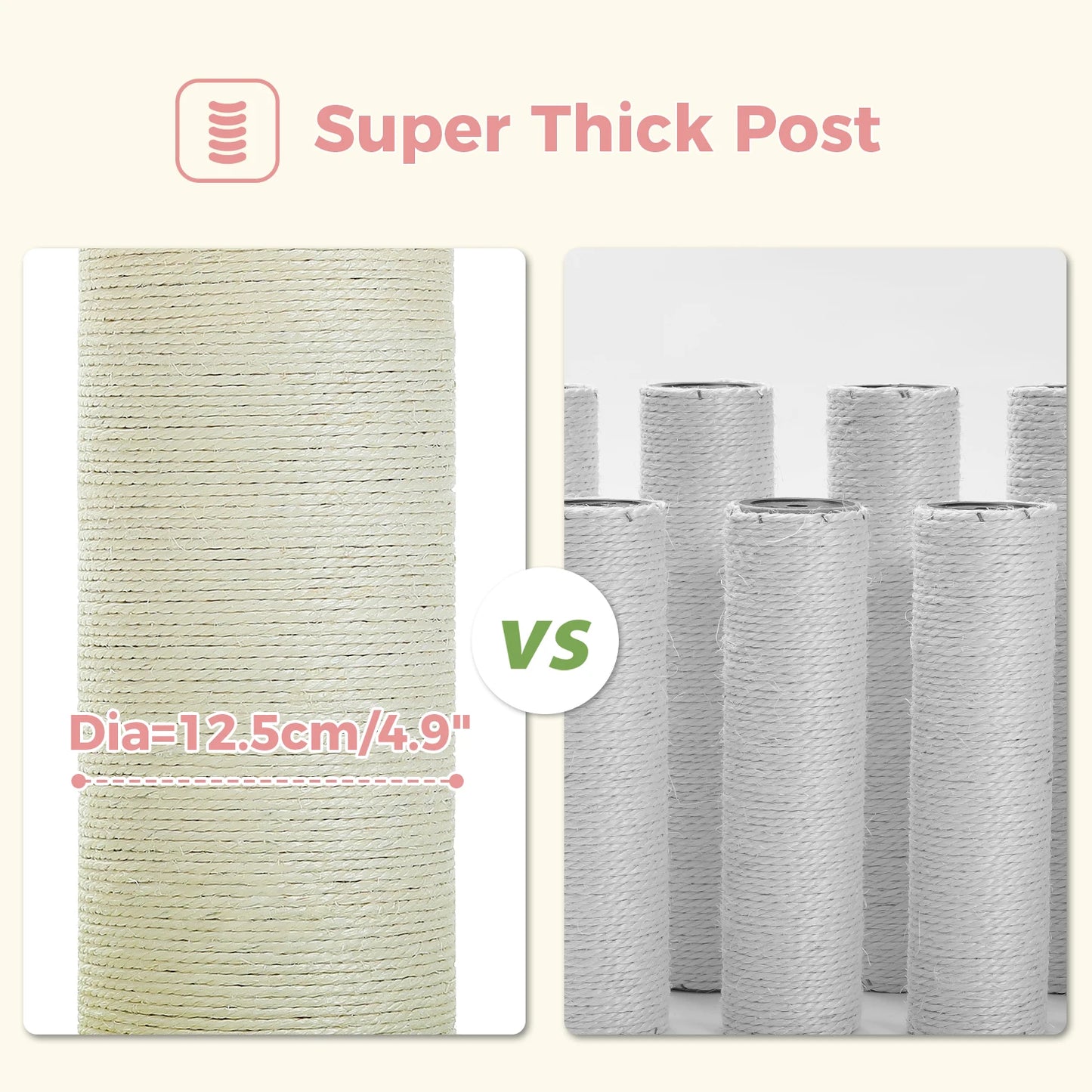 Cat Tree Cat Tower with Super Thick Scratching