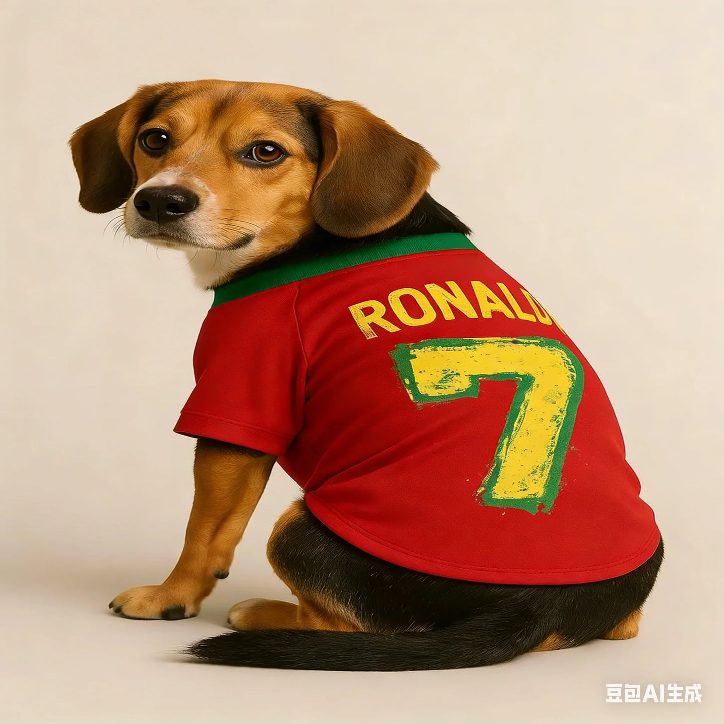 1 Ronaldo 7 Pet Dog T-Shirt Soft Breathable Football Jersey Costume for Dogs Sports Team Fan Style Comfortable Cute Sportswear