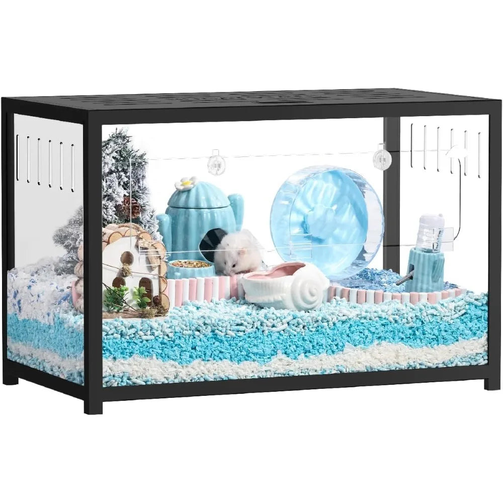 Hamster Cage Metal 2.0 - Small Animal Habitats Large Stackable with Top Access Easy Assemble 31.4L*17.6W*20H Inches Dwarf Syria