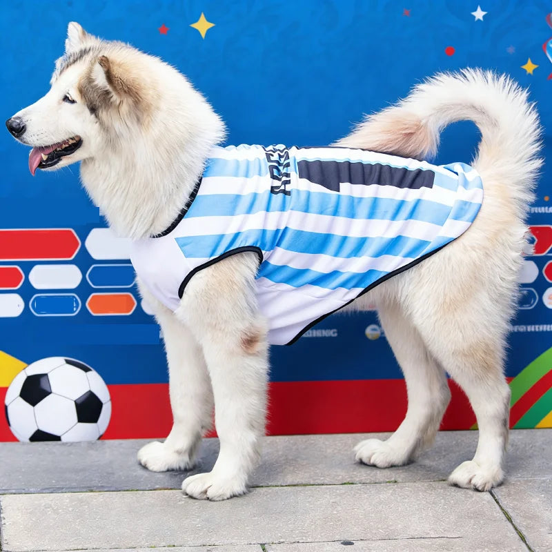 2026 Soccer Cat Dog Football Breathable Mesh Jersey Dog Jersey Thin Cool Summer Pet Clothes T Shirt Puppy Soft Quick Dry Vest