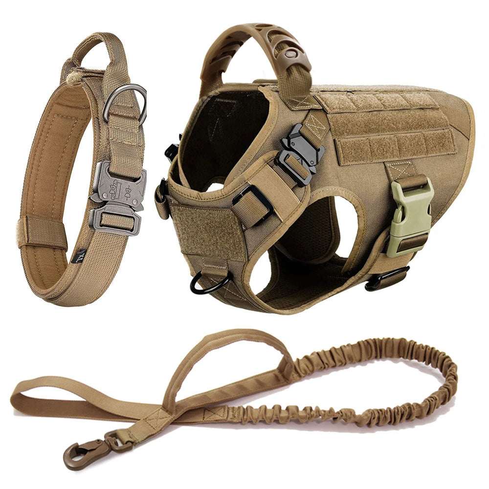 Large Dog Harness And Leash Set Pet German Shepherd Malinois Training Walking Vest