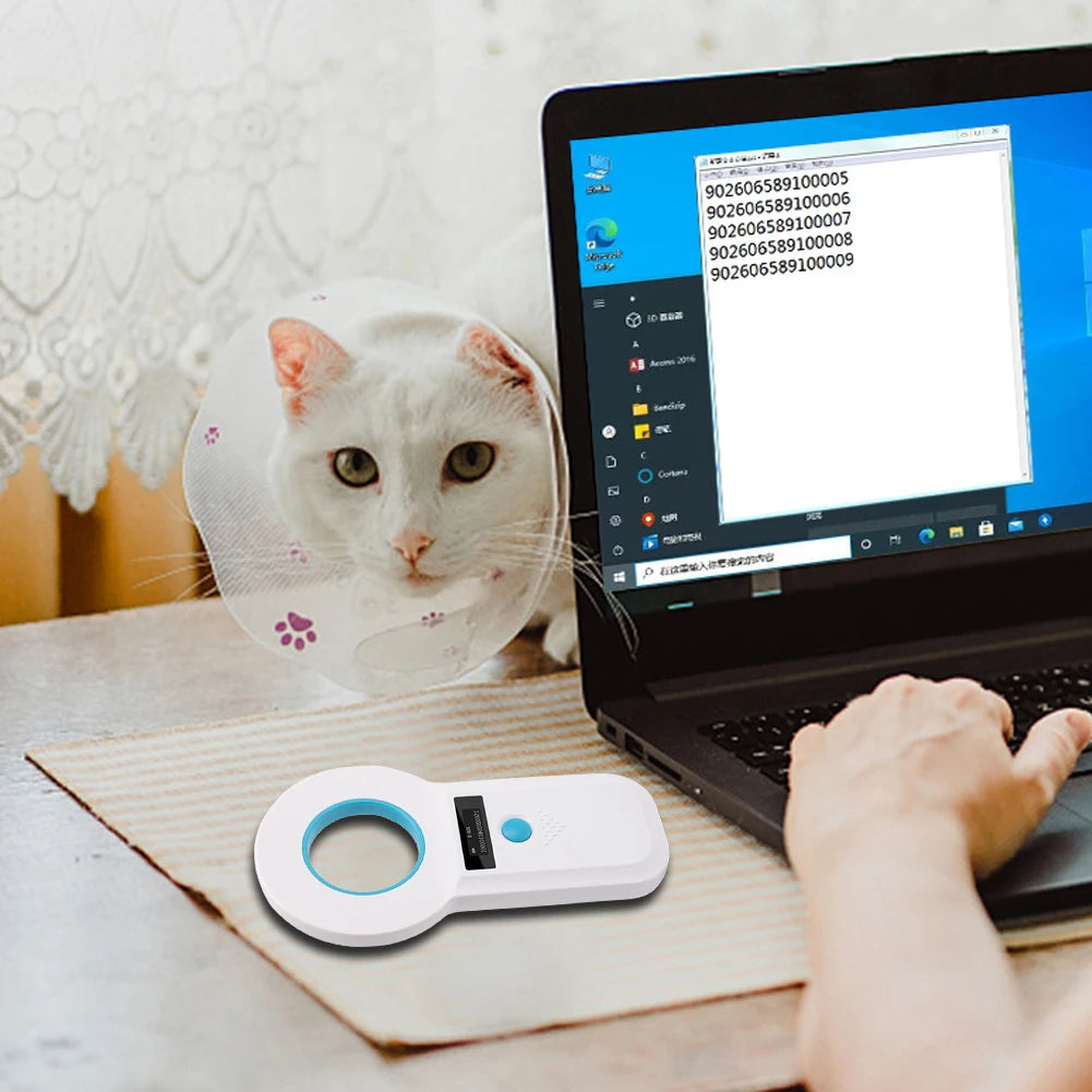 Pet Chip Scanner Rfid Pet Certificate Handheld Card Reader Rfid Farm Animal Ear Tag Acquisition Identification Device