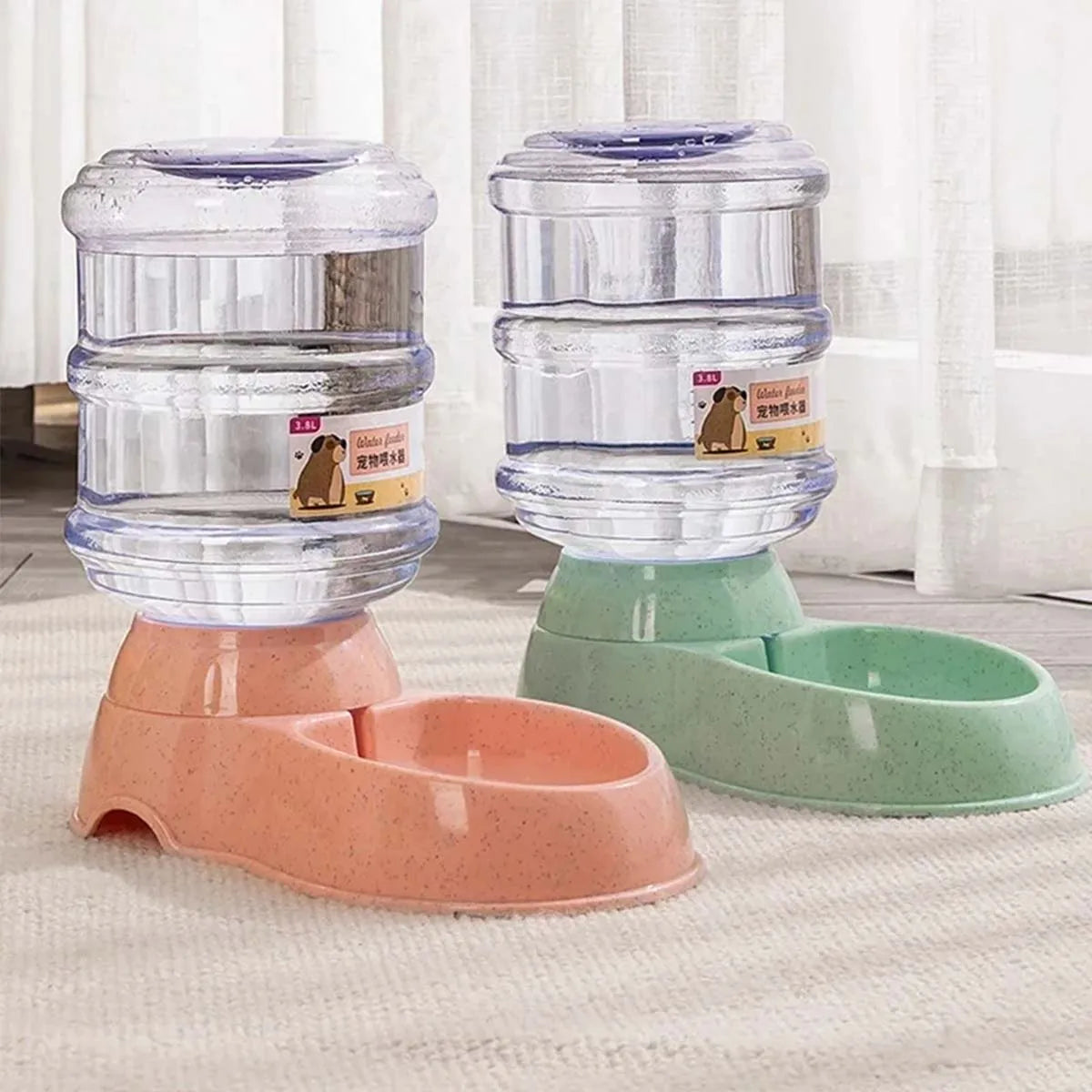 Automatic Pet Feeder 3.8L Large Capacity Pet Feeder and Water Dispenser Plastic Water Bottle Pet Supplies Bowl For Cats And Dogs
